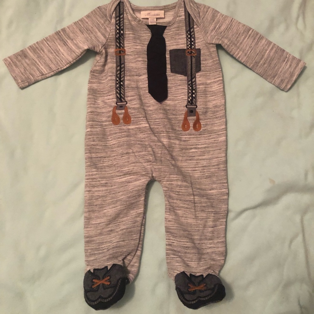 Miniclasix Suspender and Tie footie